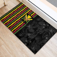 Hawaii Lei Kanaka Maoli Flag Rubber Doormat Tropical Vibes LT05 - Polynesian Pride