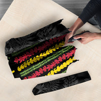 Hawaii Lei Kanaka Maoli Flag Umbrella Tropical Vibes LT05 - Polynesian Pride