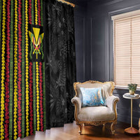 Hawaii Lei Kanaka Maoli Flag Window Curtain Tropical Vibes LT05 - Polynesian Pride