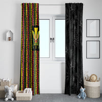 Hawaii Lei Kanaka Maoli Flag Window Curtain Tropical Vibes LT05 - Polynesian Pride