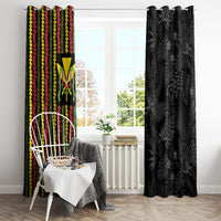 Hawaii Lei Kanaka Maoli Flag Window Curtain Tropical Vibes LT05 - Polynesian Pride