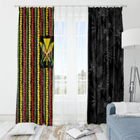 Hawaii Lei Kanaka Maoli Flag Window Curtain Tropical Vibes LT05 - Polynesian Pride