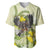 New Zealand Piwakawaka Fantail Bird Baseball Jersey With Kowhai Flowers