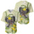 New Zealand Piwakawaka Fantail Bird Baseball Jersey With Kowhai Flowers