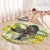 New Zealand Piwakawaka Fantail Bird Round Carpet With Kowhai Flowers