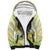 New Zealand Piwakawaka Fantail Bird Sherpa Hoodie With Kowhai Flowers