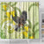 New Zealand Piwakawaka Fantail Bird Shower Curtain With Kowhai Flowers