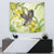 New Zealand Piwakawaka Fantail Bird Tapestry With Kowhai Flowers