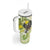 New Zealand Piwakawaka Fantail Bird Tumbler With Handle With Kowhai Flowers