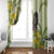 New Zealand Piwakawaka Fantail Bird Window Curtain With Kowhai Flowers