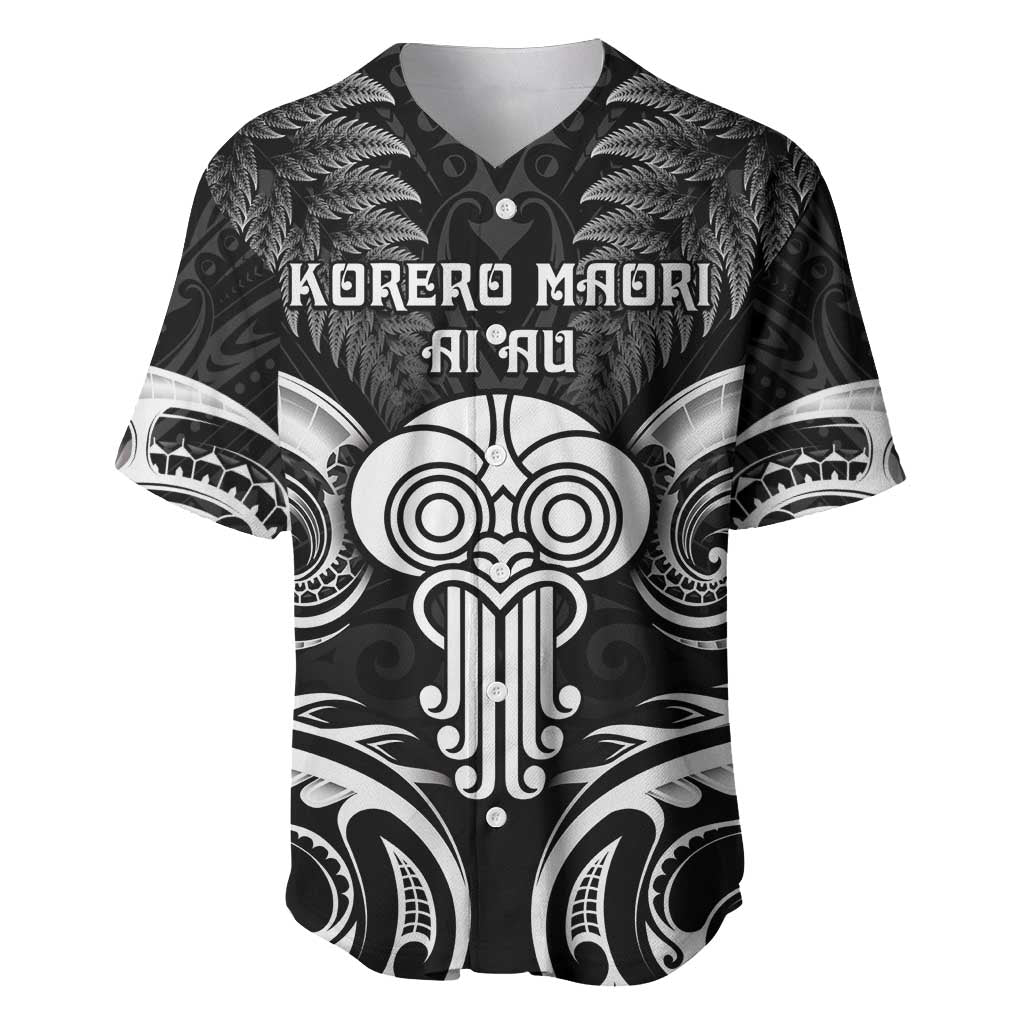 New Zealand Te Reo Maori Baseball Jersey Korero Maori Ai Au LT05 Black - Polynesian Pride