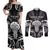 New Zealand Te Reo Maori Couples Matching Off Shoulder Maxi Dress and Long Sleeve Button Shirt Korero Maori Ai Au