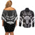 New Zealand Te Reo Maori Couples Matching Off Shoulder Short Dress and Long Sleeve Button Shirt Korero Maori Ai Au