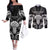 New Zealand Te Reo Maori Couples Matching Off The Shoulder Long Sleeve Dress and Long Sleeve Button Shirt Korero Maori Ai Au