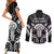 New Zealand Te Reo Maori Couples Matching Short Sleeve Bodycon Dress and Long Sleeve Button Shirt Korero Maori Ai Au