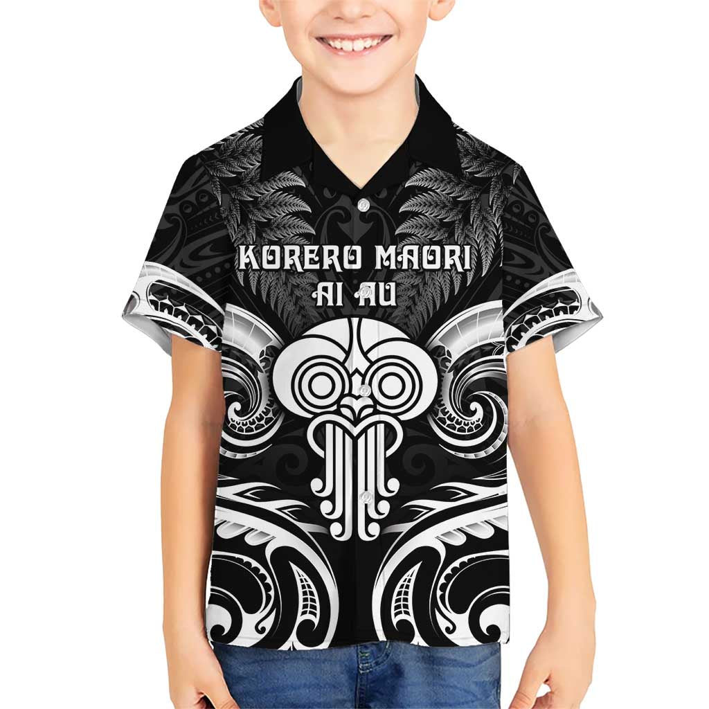 New Zealand Te Reo Maori Kid Hawaiian Shirt Korero Maori Ai Au