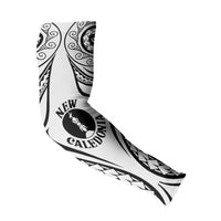 New Caledonia Day Arm Sleeves Polynesian Curves White Color LT05 - Polynesian Pride