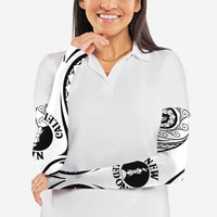 New Caledonia Day Arm Sleeves Polynesian Curves White Color LT05 - Polynesian Pride