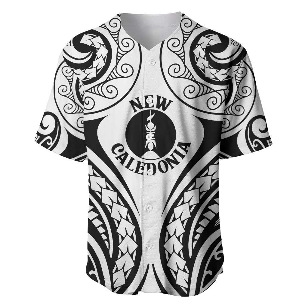 New Caledonia Day Baseball Jersey Polynesian Curves White Color LT05 White - Polynesian Pride