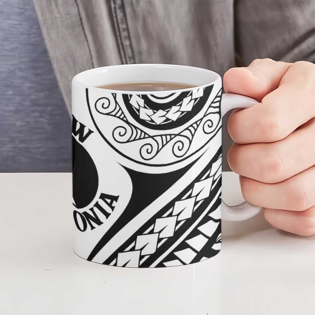 New Caledonia Day Ceramic Mug Polynesian Curves White Color LT05 - Polynesian Pride