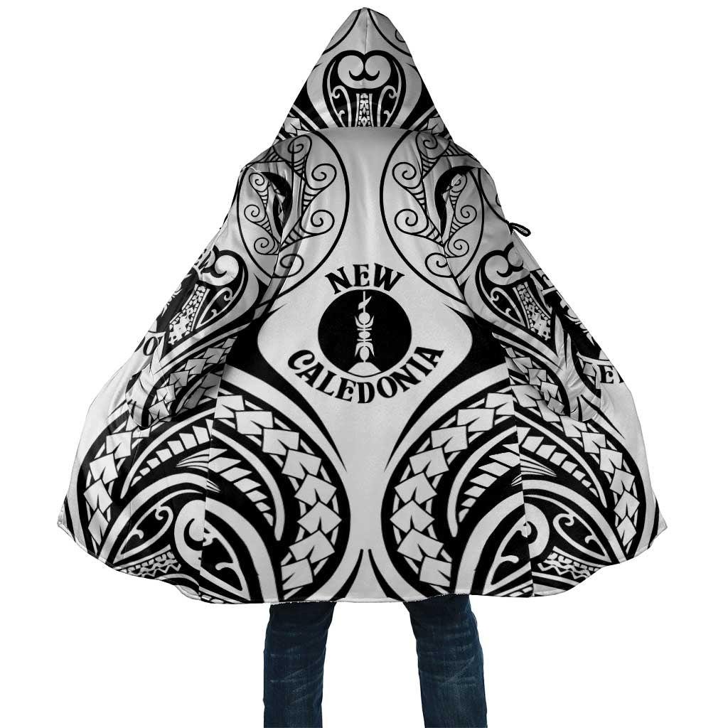 New Caledonia Day Cloak Polynesian Curves White Color LT05 Unisex White - Polynesian Pride