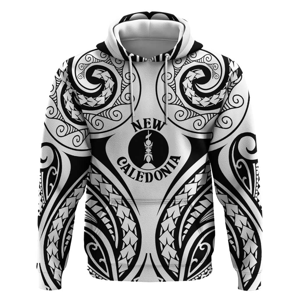 New Caledonia Day Hoodie Polynesian Curves White Color LT05 Pullover Hoodie White - Polynesian Pride