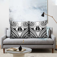 New Caledonia Day Pillow Cover Polynesian Curves White Color LT05 - Polynesian Pride