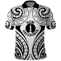 New Caledonia Day Polo Shirt Polynesian Curves White Color LT05 White - Polynesian Pride