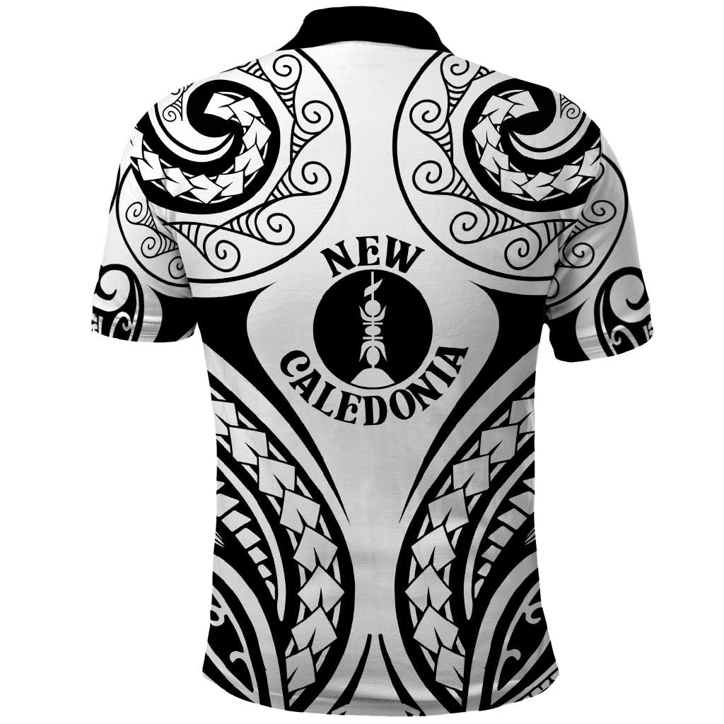 New Caledonia Day Polo Shirt Polynesian Curves White Color LT05 - Polynesian Pride