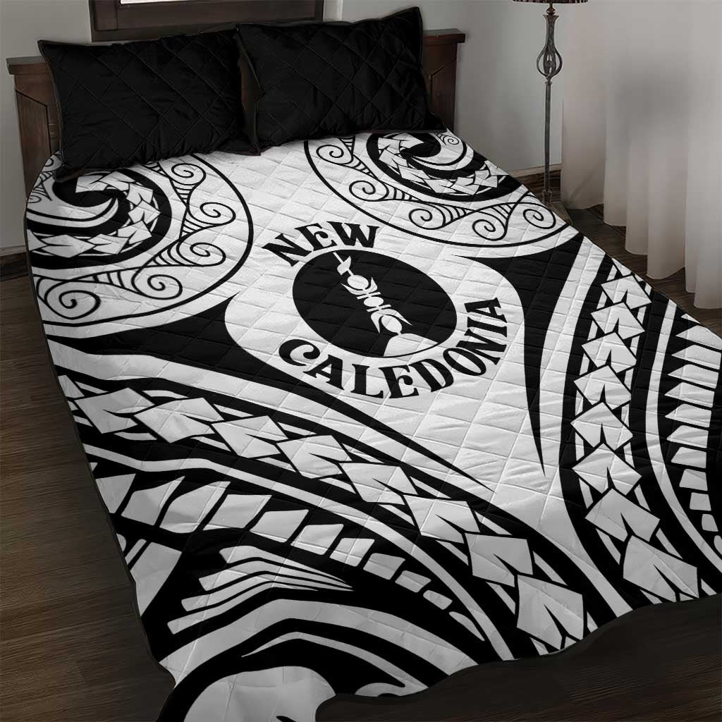 New Caledonia Day Quilt Bed Set Polynesian Curves White Color LT05 White - Polynesian Pride