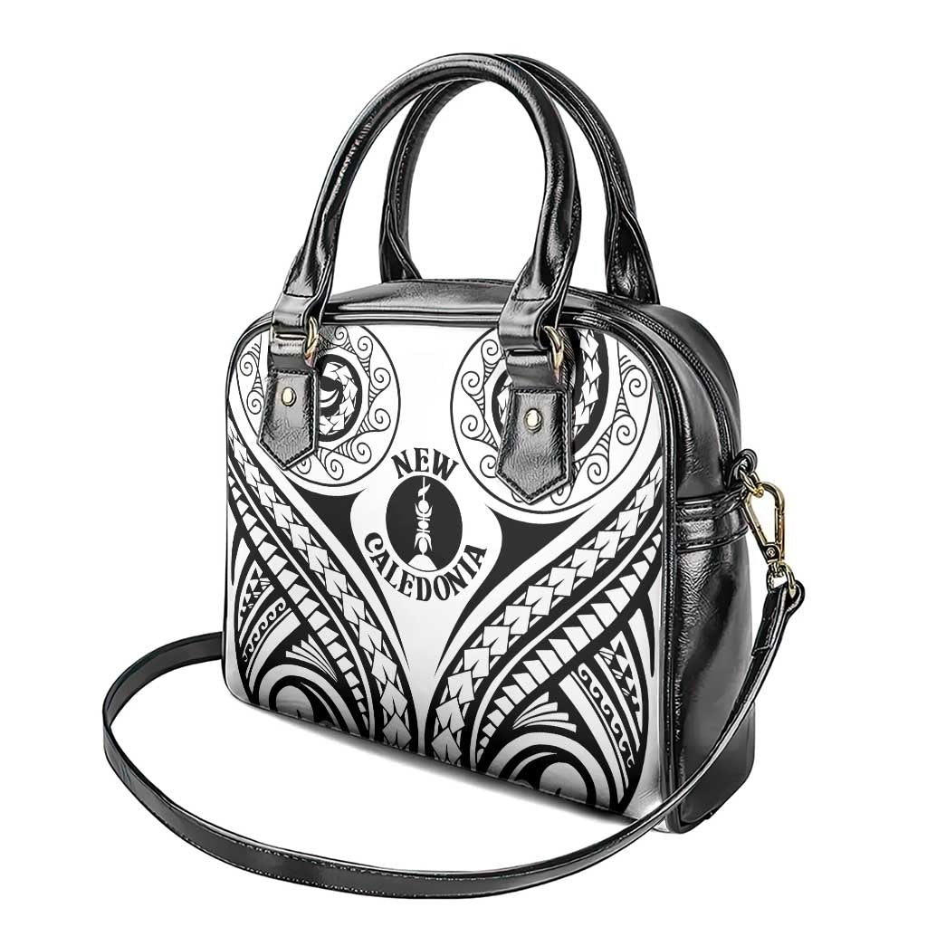 New Caledonia Day Shoulder Handbag Polynesian Curves White Color LT05 - Polynesian Pride