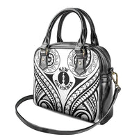 New Caledonia Day Shoulder Handbag Polynesian Curves White Color LT05 - Polynesian Pride