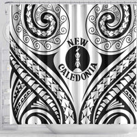 New Caledonia Day Shower Curtain Polynesian Curves White Color LT05 - Polynesian Pride
