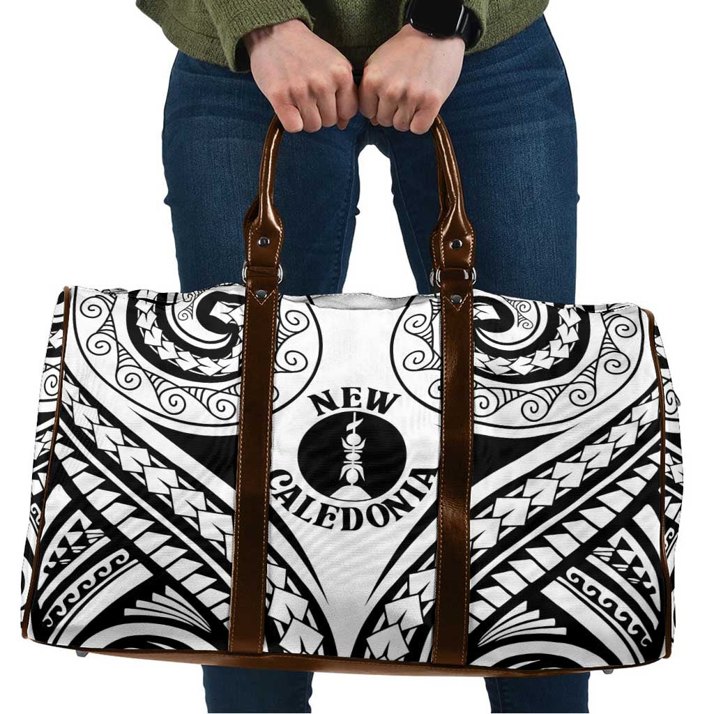 New Caledonia Day Travel Bag Polynesian Curves White Color LT05 White - Polynesian Pride