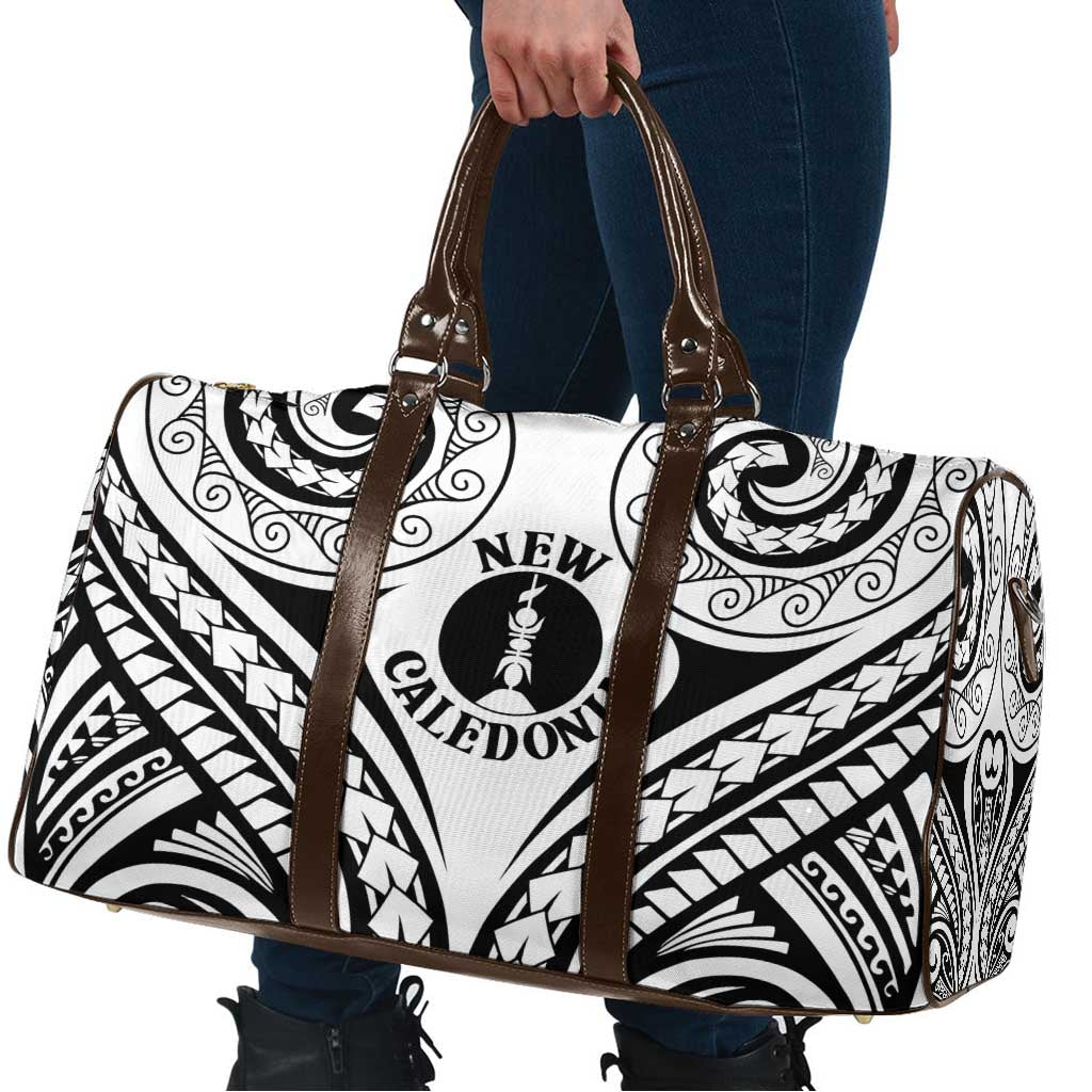 New Caledonia Day Travel Bag Polynesian Curves White Color LT05 - Polynesian Pride