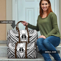 New Caledonia Day Travel Bag Polynesian Curves White Color LT05 - Polynesian Pride