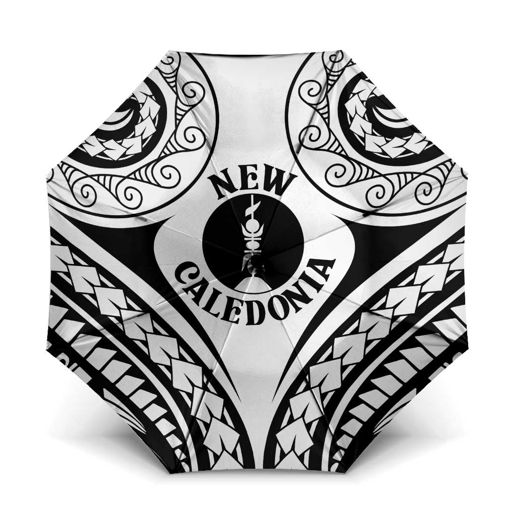 New Caledonia Day Umbrella Polynesian Curves White Color LT05 One Size Folded 11.42 inch Opened Diameter 37.4 inch White - Polynesian Pride