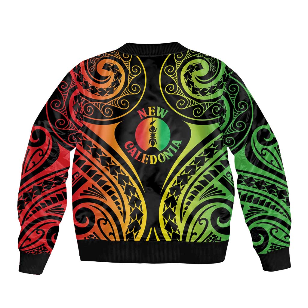 New Caledonia Day Bomber Jacket Polynesian Curves Reggae Color LT05 - Polynesian Pride