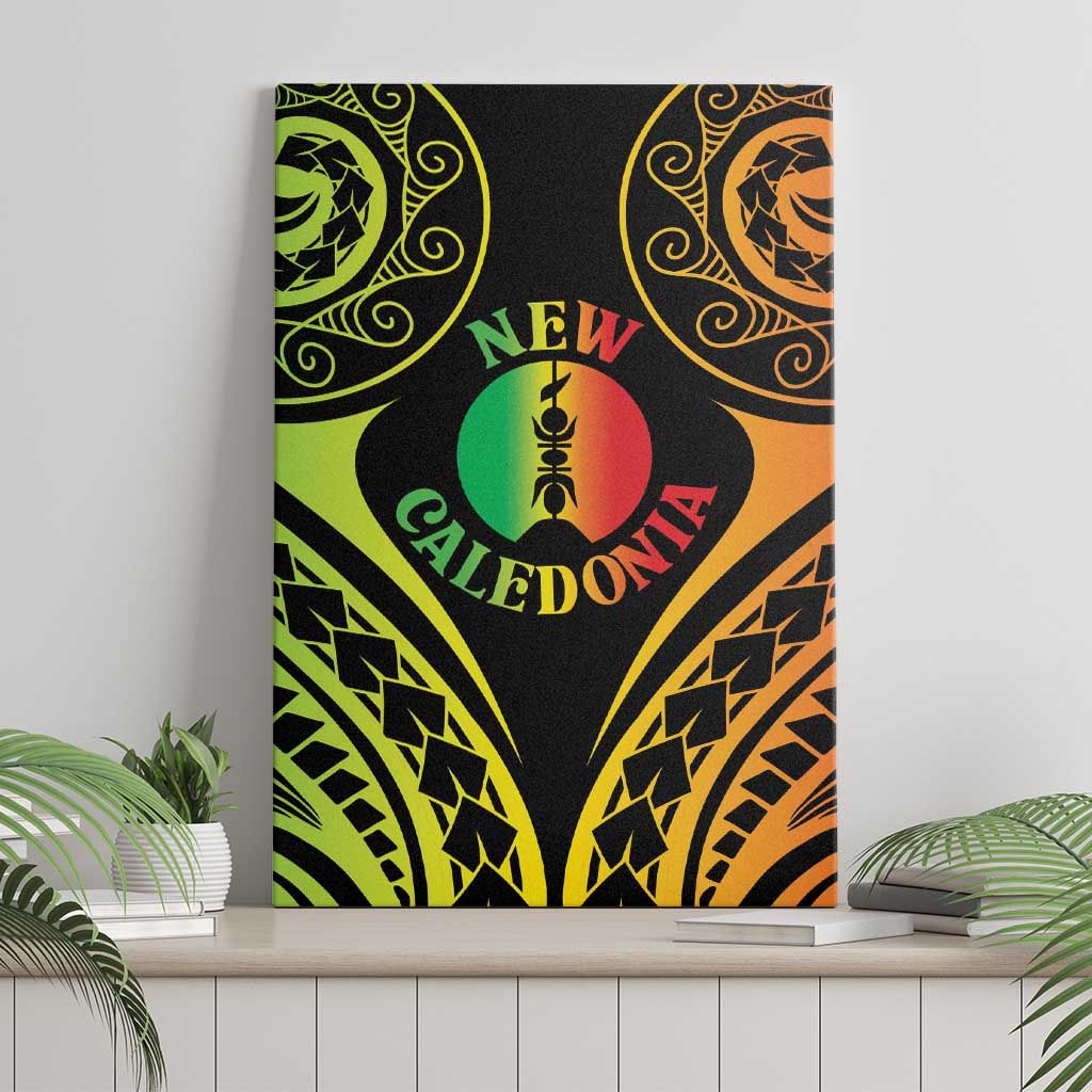 New Caledonia Day Canvas Wall Art Polynesian Curves Reggae Color LT05 - Polynesian Pride