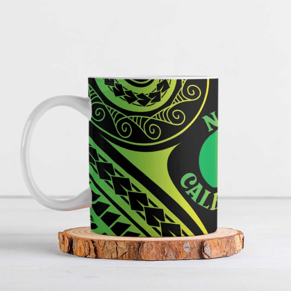 New Caledonia Day Ceramic Mug Polynesian Curves Reggae Color LT05 Reggae - Polynesian Pride