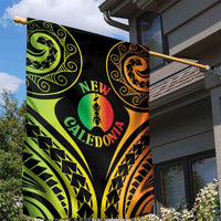 New Caledonia Day Garden Flag Polynesian Curves Reggae Color LT05 - Polynesian Pride