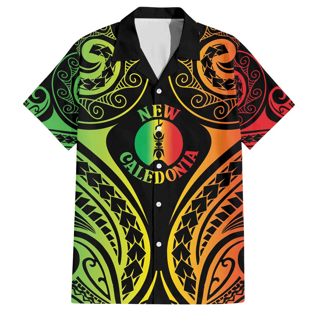 New Caledonia Day Hawaiian Shirt Polynesian Curves Reggae Color LT05 Reggae - Polynesian Pride