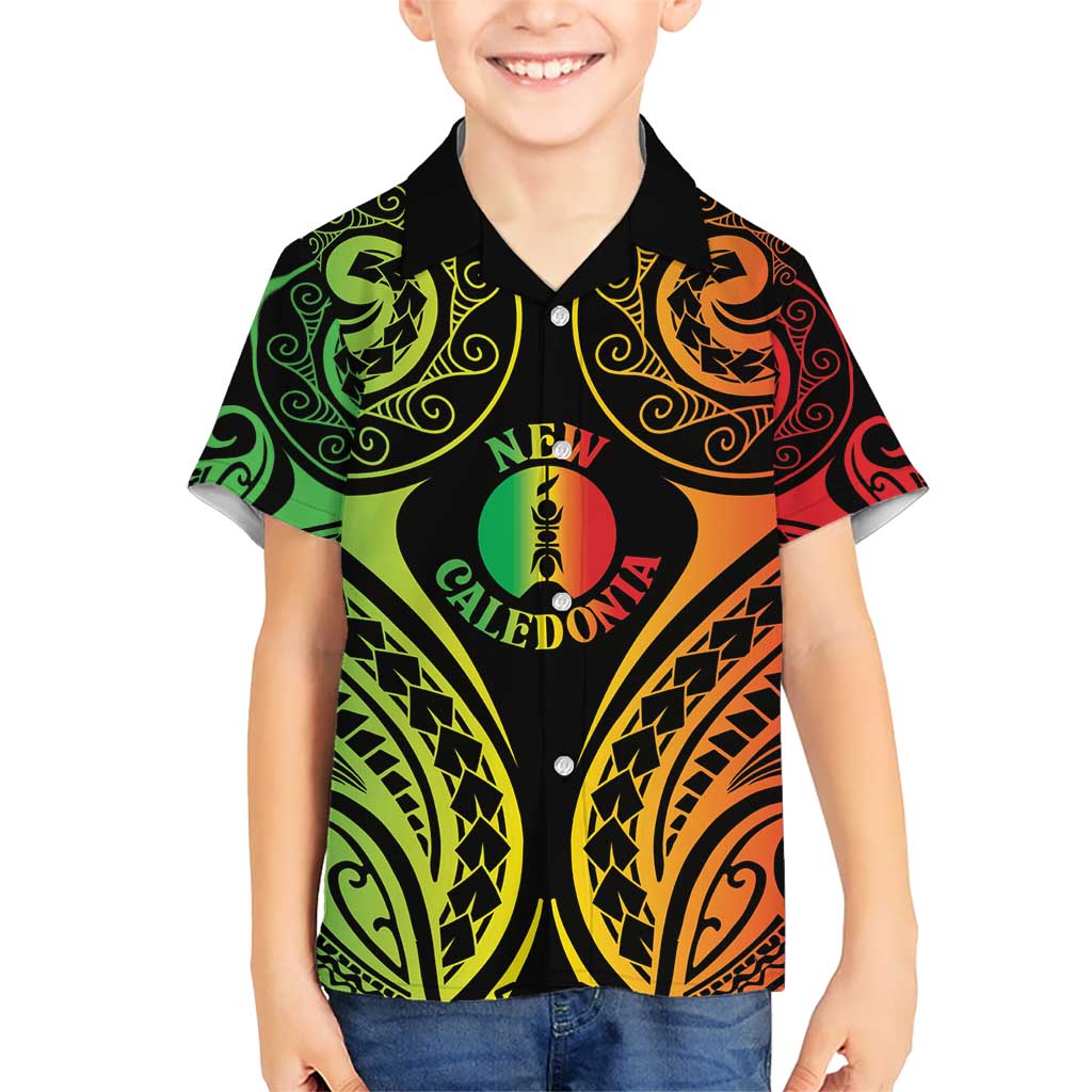 New Caledonia Day Hawaiian Shirt Polynesian Curves Reggae Color LT05 - Polynesian Pride