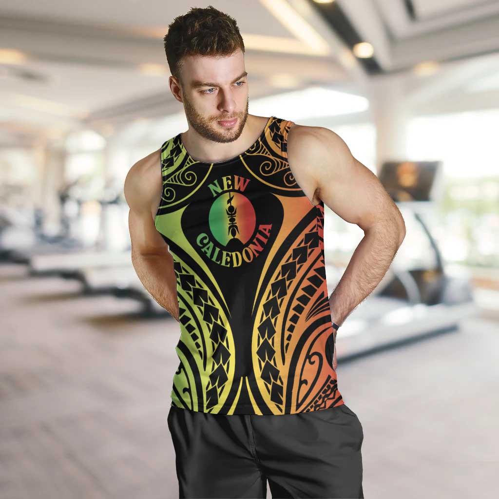 New Caledonia Day Men Tank Top Polynesian Curves Reggae Color LT05 Reggae - Polynesian Pride