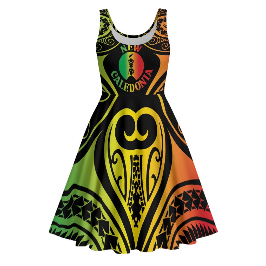 New Caledonia Day Midi Dress Polynesian Curves Reggae Color LT05 Reggae - Polynesian Pride