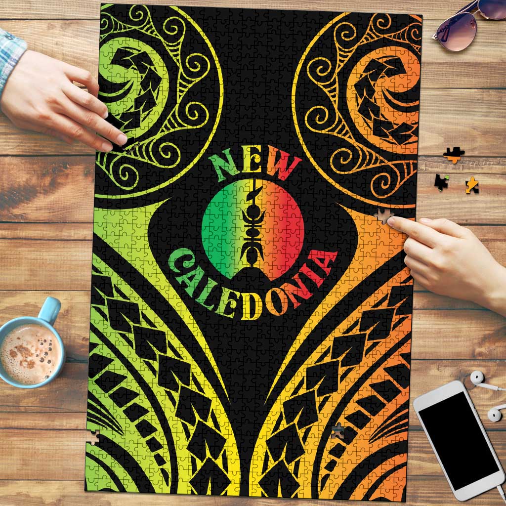 New Caledonia Day Puzzle Polynesian Curves Reggae Color LT05 Reggae - Polynesian Pride
