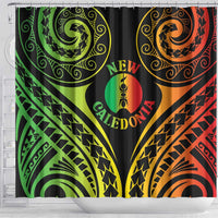 New Caledonia Day Shower Curtain Polynesian Curves Reggae Color LT05 - Polynesian Pride