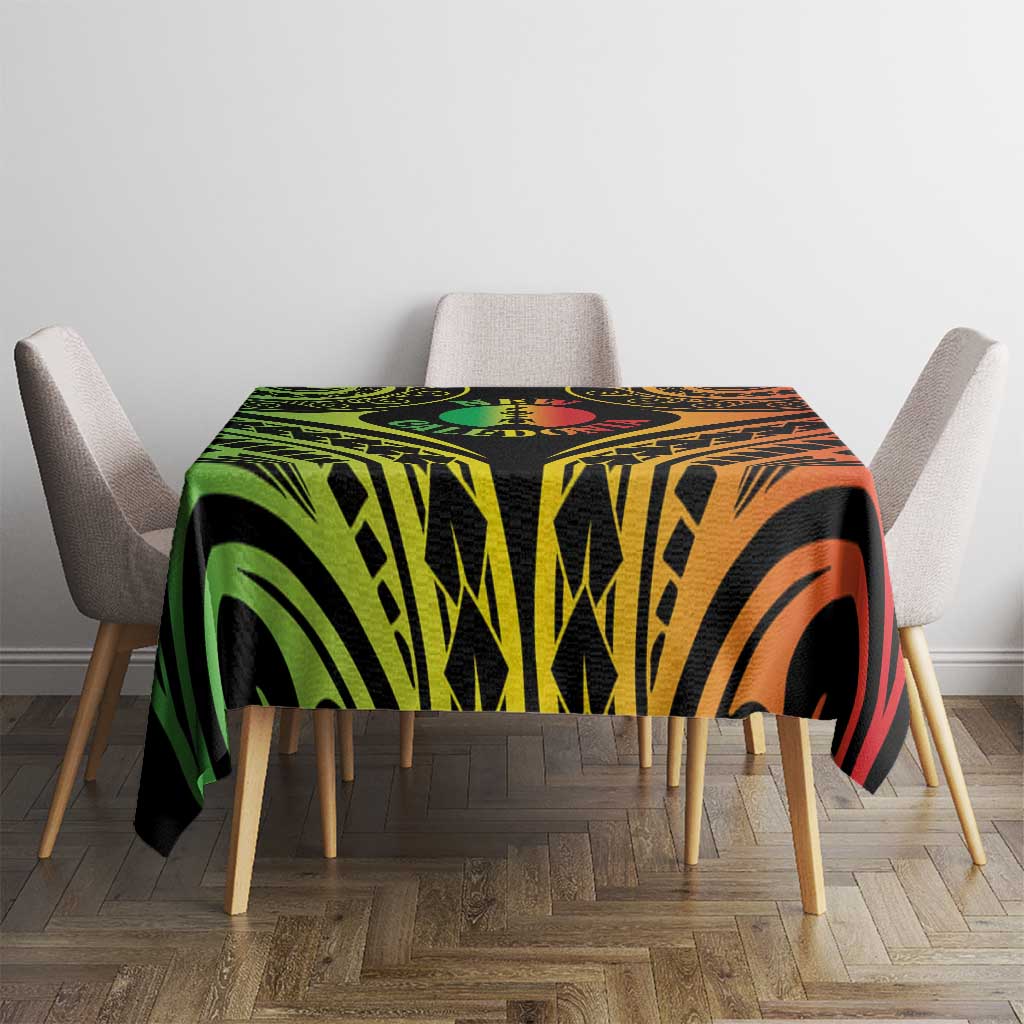 New Caledonia Day Tablecloth Polynesian Curves Reggae Color LT05 - Polynesian Pride