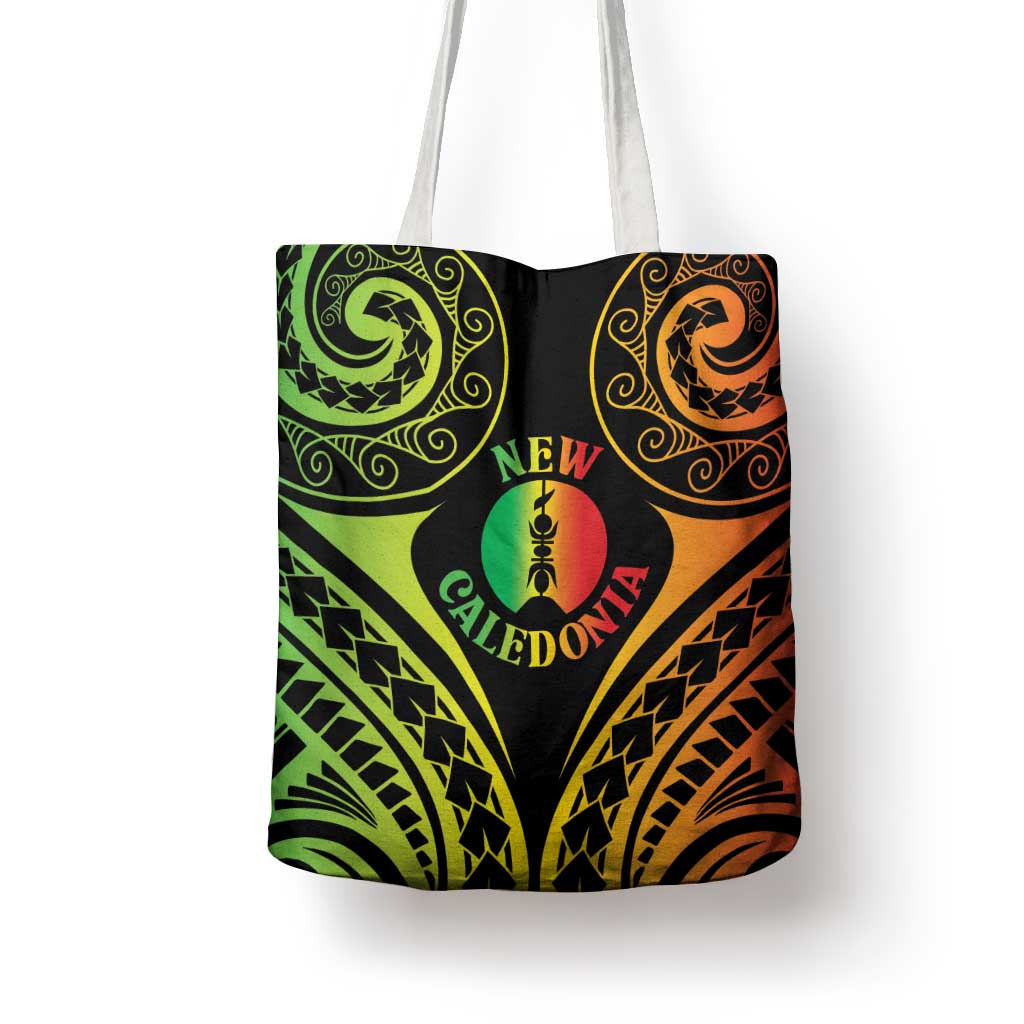 New Caledonia Day Tote Bag Polynesian Curves Reggae Color LT05 - Polynesian Pride