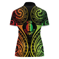 New Caledonia Day Women Polo Shirt Polynesian Curves Reggae Color LT05 - Polynesian Pride